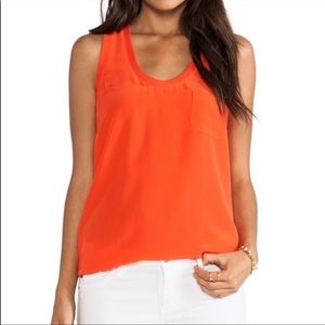 Joie Alicia Silk Racerback Pocket Tank Top XS